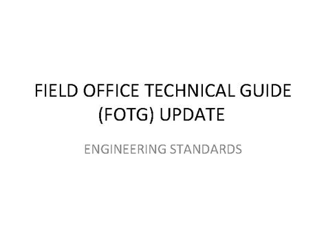 efotog|Field Office Technical Guide (FOTG) 